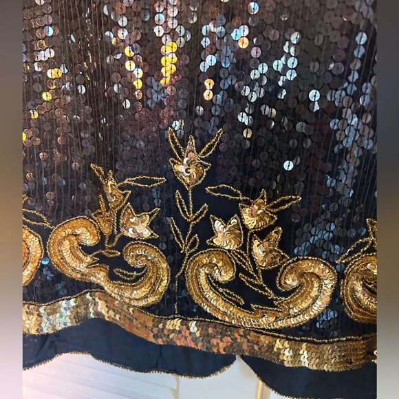 Vintage black and gold sequin jacket - Picture 6 of 8